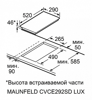 картинка Варочная панель Maunfeld CVCE292SDBK LUX 